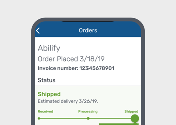 Mobile order screen