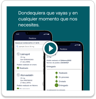 The mobile app allows you to manage medications on the go.