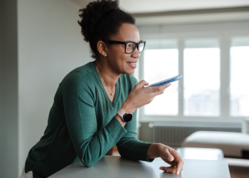woman talks on mobile phone
