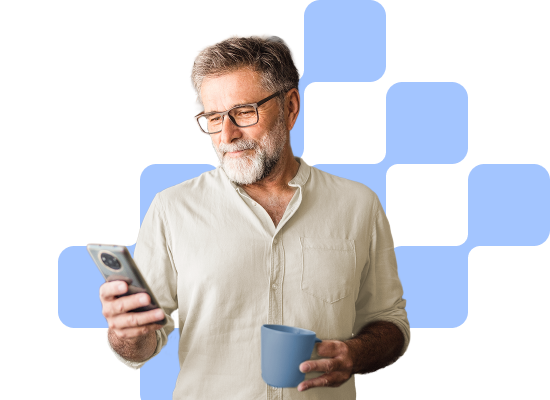 Express Scripts Pharmacy Benefit Services member managing prescriptions on a mobile device.
