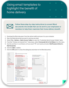 Our guide with instruction on how to use the email templates from the toolkit.