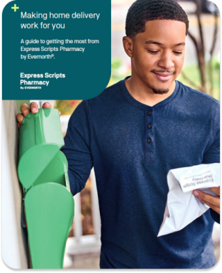 A man collects his mail with his home delivery medication order.