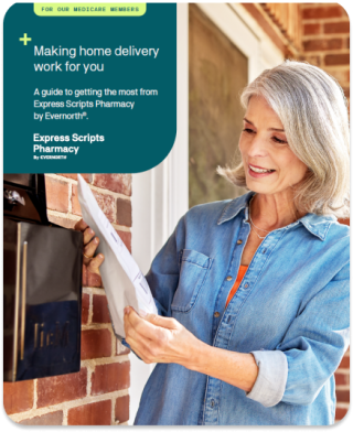A woman collects her mail with her home delivery medication order.